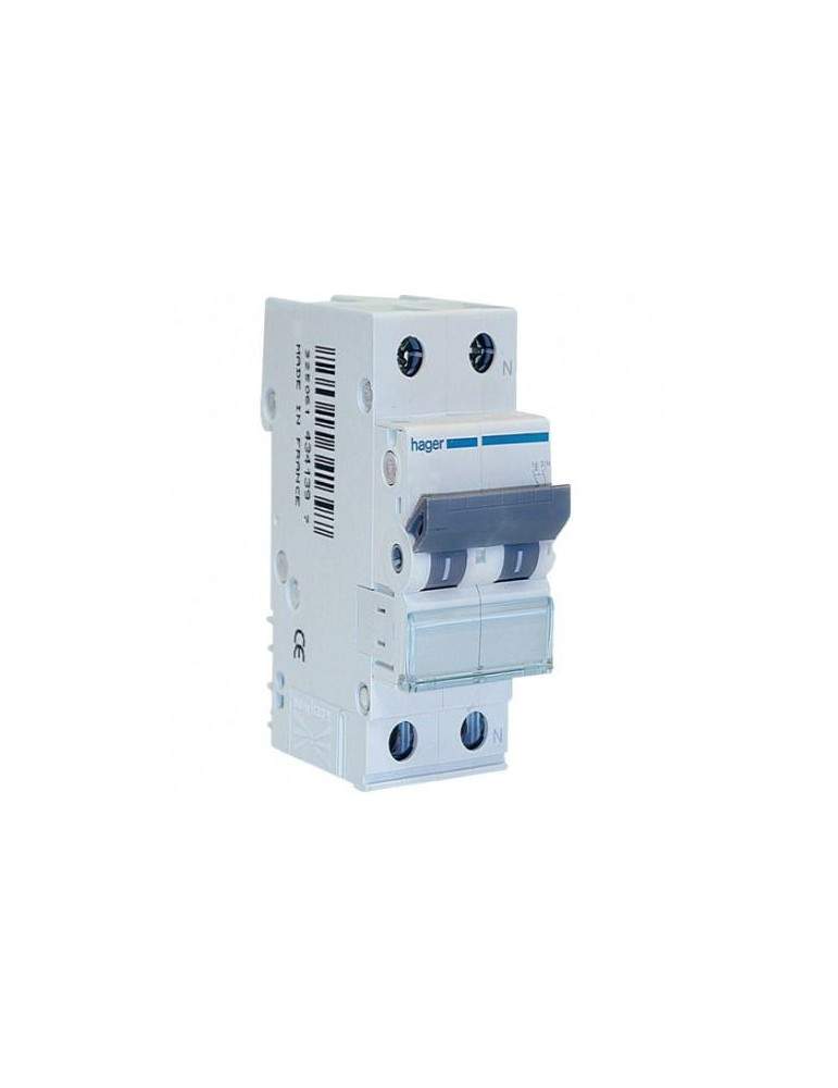 Interruttore Magnetotermico 1P+N 10A 4,5Ka 2M HAGER - MYN510