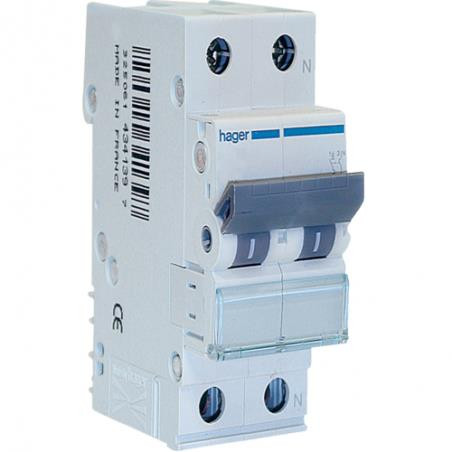 Interruttore Magnetotermico 1P+N 20A 4,5Ka 2M HAGER - MYN520