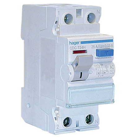 Interruttore Differenziale 2P 0,03 25A HAGER - CDC724H