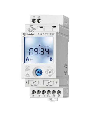 Interruttore Orario Astronomico Nfc 2 Canali Prog. FINDER - 12A282300000