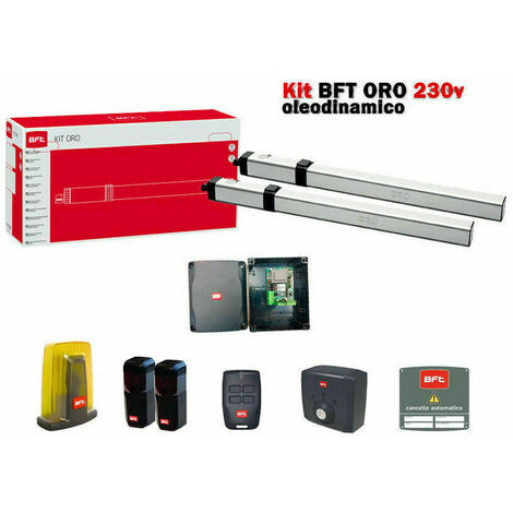 Kit Automazione Cancello Battente Oleodinamico ORO KIT 230v 180kg -Garanzia Italia-  BFT - 2611902