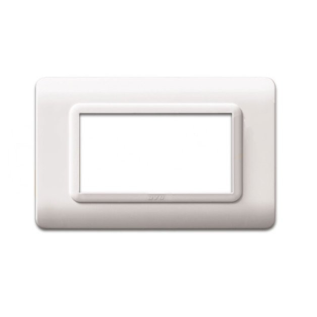 Placca Cornice TECNOPOLIMERO 44  Bianco 4Mod. AVE - 44PY04B