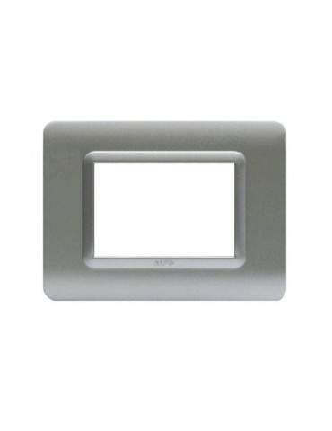 Placca Cornice TECNOPOLIMERO 44 Argento Opaco 3Mod AVE - 44PY03AO