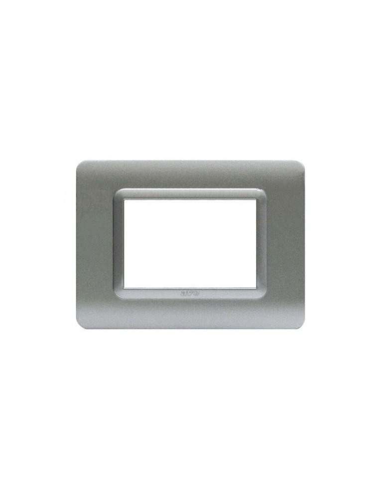 Placca Cornice TECNOPOLIMERO 44 Argento Opaco 3Mod AVE - 44PY03AO
