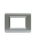 Placca Cornice TECNOPOLIMERO 44 Argento Opaco 3Mod AVE - 44PY03AO