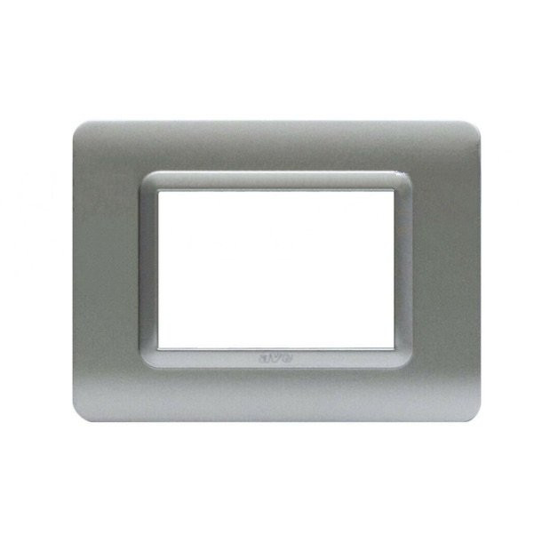 Placca Cornice TECNOPOLIMERO 44 Argento Opaco 3Mod AVE - 44PY03AO