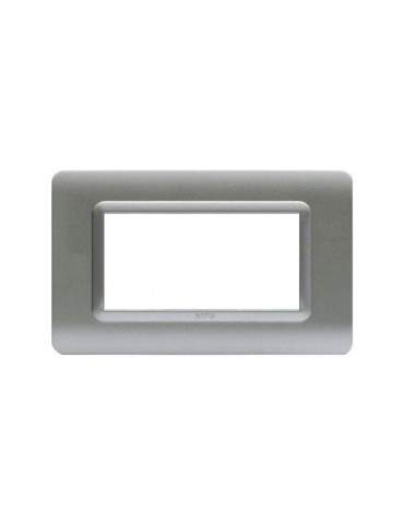 Placca Cornice TECNOPOLIMERO 44 Argento Opaco 4Mod AVE - 44PY04AO
