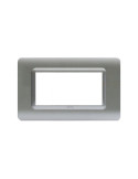 Placca Cornice TECNOPOLIMERO 44 Argento Opaco 4Mod AVE - 44PY04AO