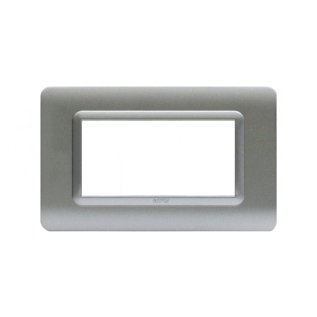 Placca Cornice TECNOPOLIMERO 44 Argento Opaco 4Mod AVE - 44PY04AO