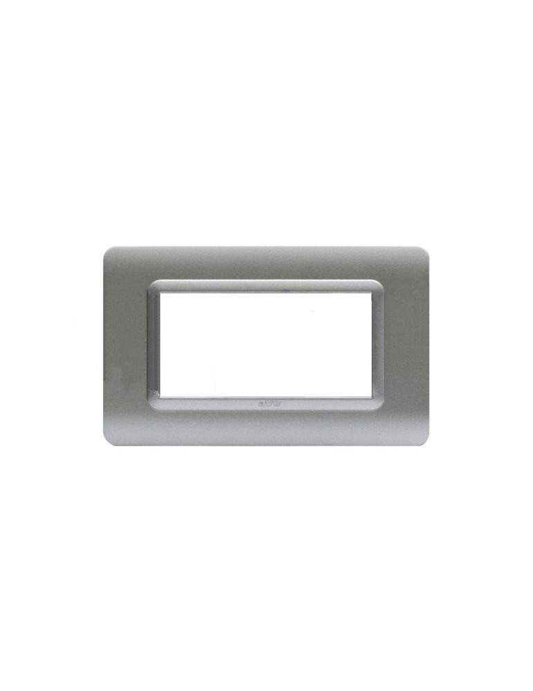 Placca Cornice TECNOPOLIMERO 44 Argento Opaco 7Mod AVE - 44PY07AO