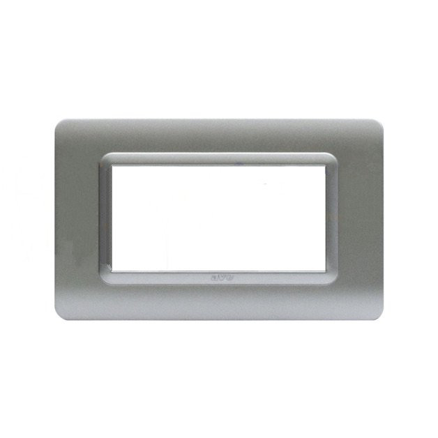 Placca Cornice TECNOPOLIMERO 44 Argento Opaco 7Mod AVE - 44PY07AO