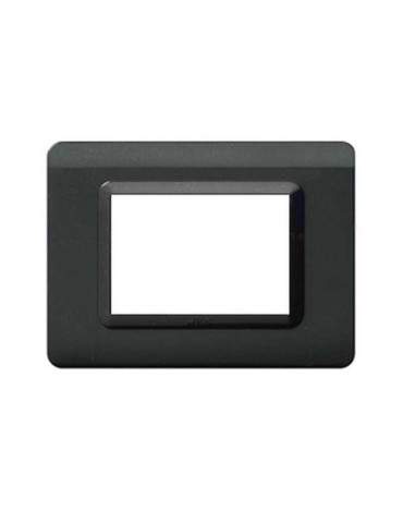 Placca Cornice TECNOPOLIMERO 44 Grigio Scuro Lucido 3Mod AVE - 44PY03GSL