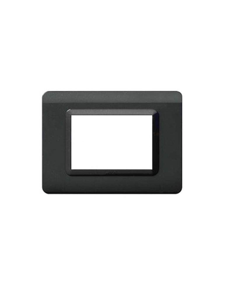 Placca Cornice TECNOPOLIMERO 44 Grigio Scuro Lucido 3Mod AVE - 44PY03GSL
