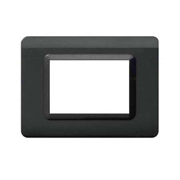 Placca Cornice TECNOPOLIMERO 44 Grigio Scuro Lucido 3Mod AVE - 44PY03GSL