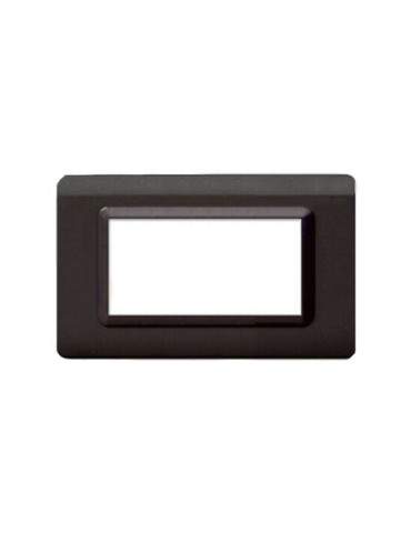 Placca Cornice TECNOPOLIMERO 44 Grigio Scuro Lucido 4Mod AVE - 44PY04GSL
