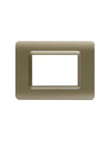Placca Cornice TECNOPOLIMERO 44 Champagne 3Mod AVE - 44PY03CHO