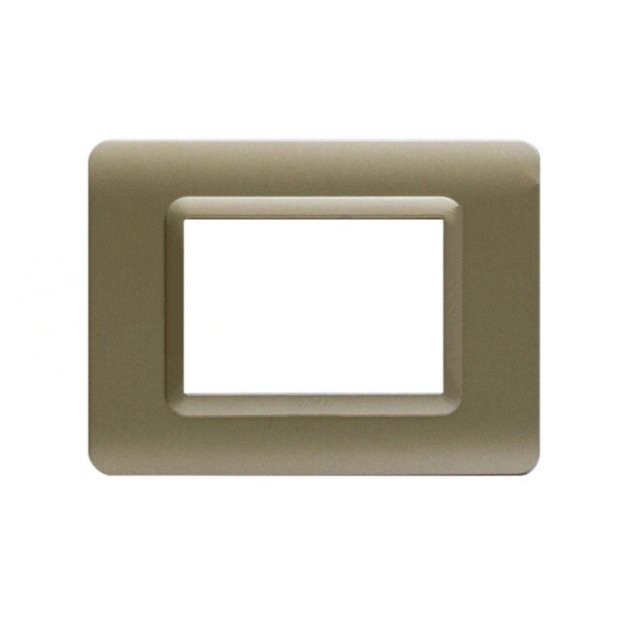 Placca Cornice TECNOPOLIMERO 44 Champagne 3Mod AVE - 44PY03CHO