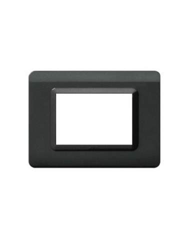 Placca Cornice TECNOPOLIMERO 44 Grigio Scuro Metallizzato 3Mod AVE - 44PY03GSM