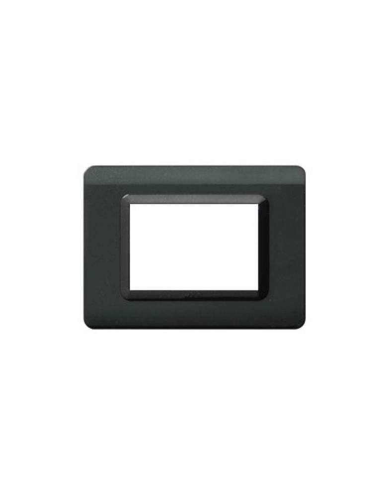 Placca Cornice TECNOPOLIMERO 44 Grigio Scuro Metallizzato 3Mod AVE - 44PY03GSM