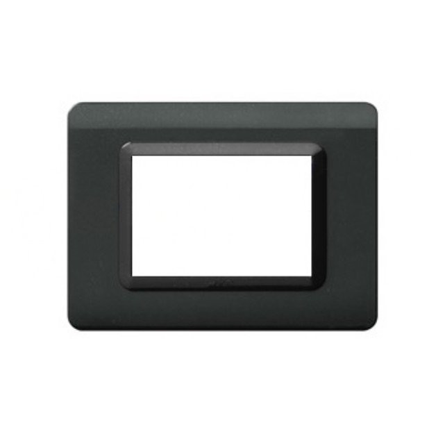 Placca Cornice TECNOPOLIMERO 44 Grigio Scuro Metallizzato 3Mod AVE - 44PY03GSM