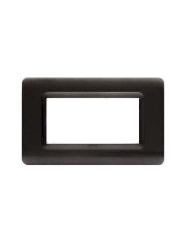 Placca Cornice TECNOPOLIMERO 44 Grigio Scuro Metallizzato 4Mod AVE - 44PY04GSM