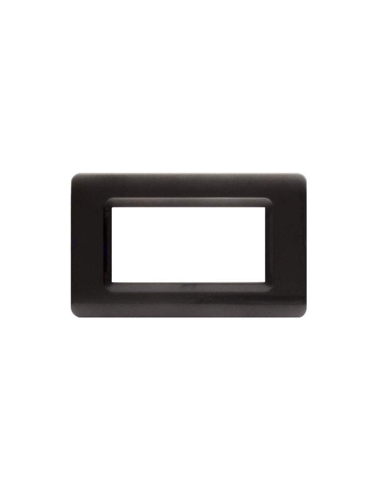 Placca Cornice TECNOPOLIMERO 44 Grigio Scuro Metallizzato 4Mod AVE - 44PY04GSM