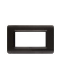 Placca Cornice TECNOPOLIMERO 44 Grigio Scuro Metallizzato 4Mod AVE - 44PY04GSM