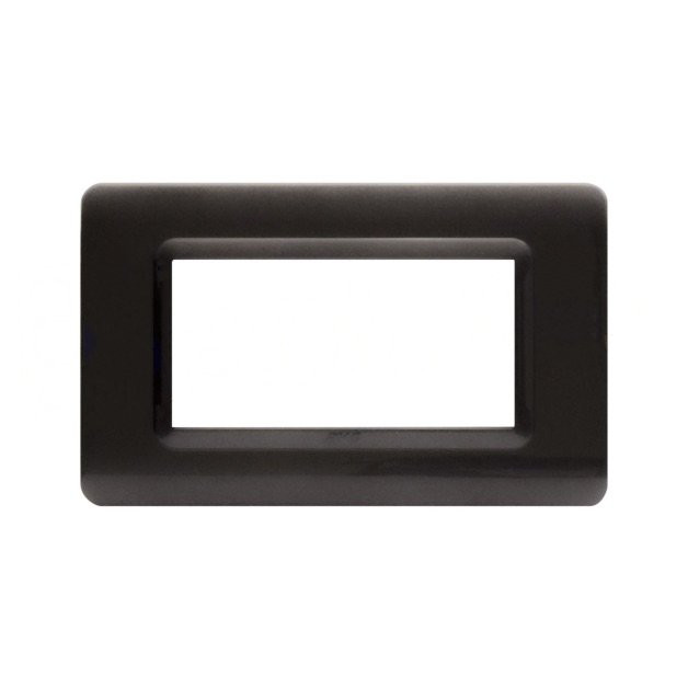 Placca Cornice TECNOPOLIMERO 44 Grigio Scuro Metallizzato 4Mod AVE - 44PY04GSM