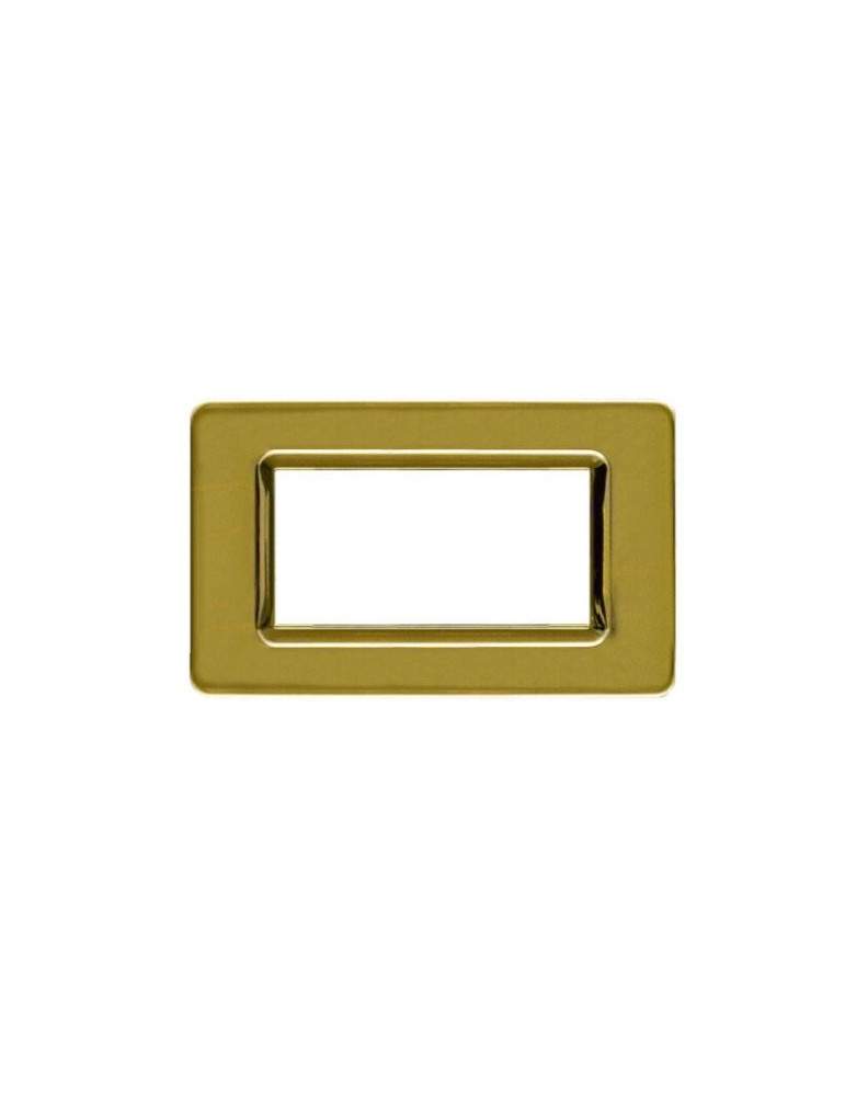 Placca Cornice TECNOPOLIMERO 44 Ottone 4Mod AVE - 44PY04OT