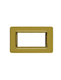 Placca Cornice TECNOPOLIMERO 44 Ottone 4Mod AVE - 44PY04OT