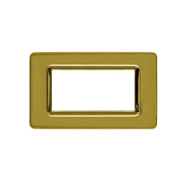 Placca Cornice TECNOPOLIMERO 44 Ottone 4Mod AVE - 44PY04OT