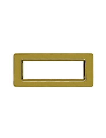 Serie Civile Placca Cornice Tecnopolimero S44 Ottone 7Mod AVE - 44PY07OT