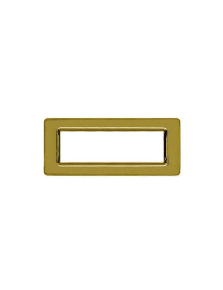 Placca Cornice TECNOPOLIMERO 44 Ottone 7Mod AVE - 44PY07OT