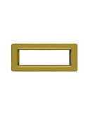 Placca Cornice TECNOPOLIMERO 44 Ottone 7Mod AVE - 44PY07OT