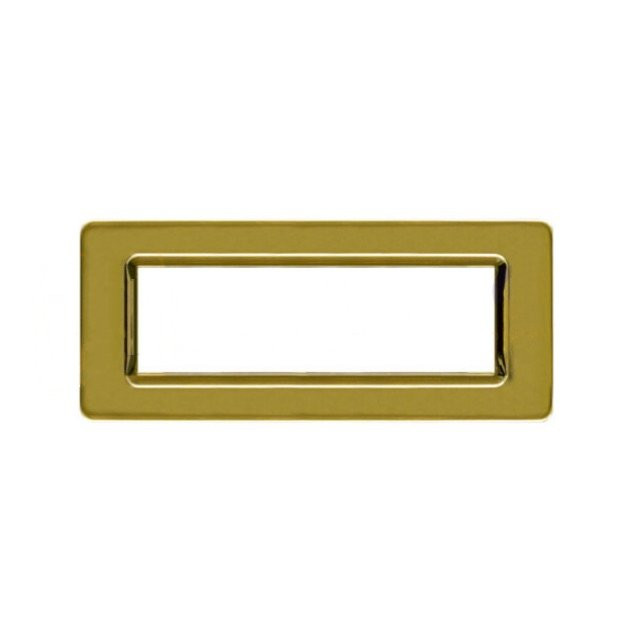 Placca Cornice TECNOPOLIMERO 44 Ottone 7Mod AVE - 44PY07OT