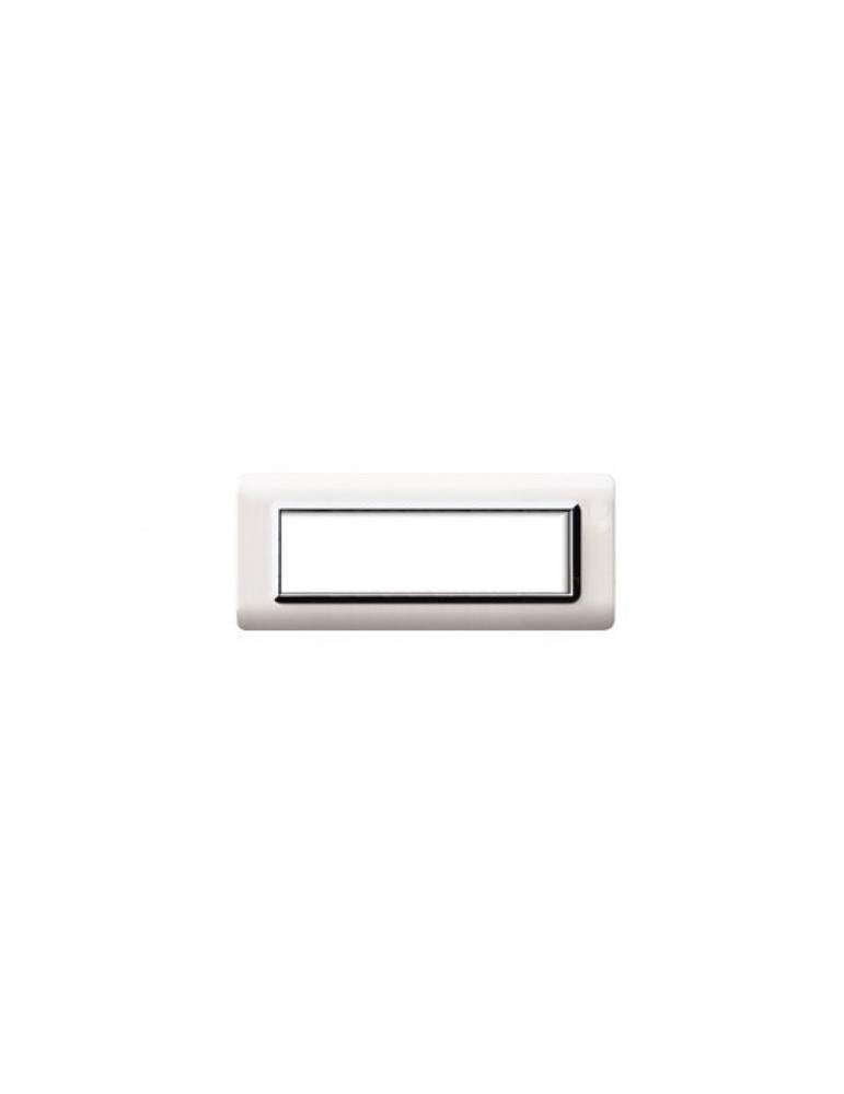 Placca Cornice TECNOPOLIMERO 44 Bianco Cornice Cromata 7Mod AVE - 44PY07BLC