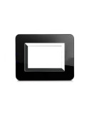 Placca Cornice TECNOPOLIMERO 44 Nero 3Mod AVE - 44PY03NAL