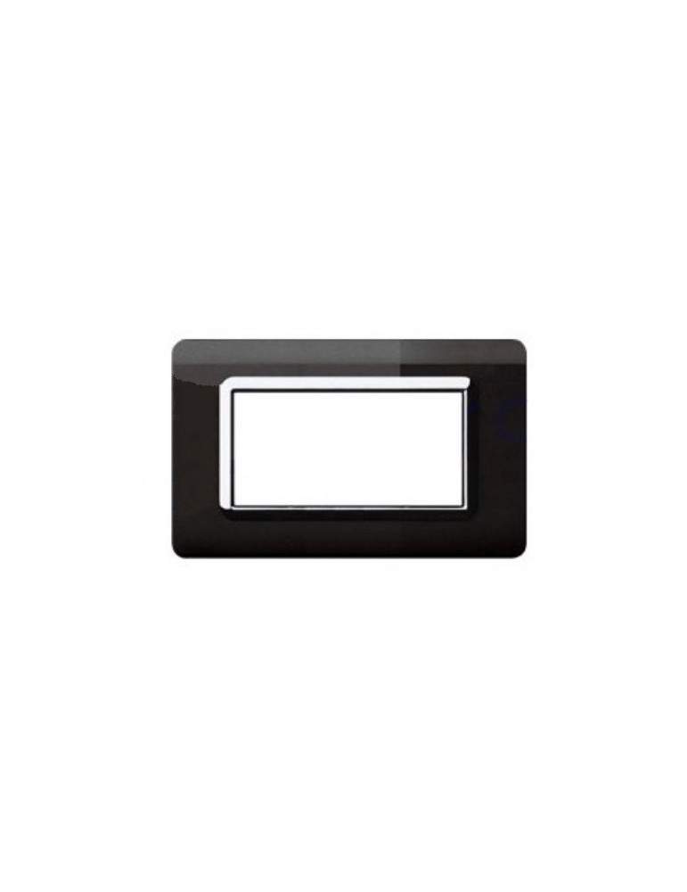 Placca Cornice TECNOPOLIMERO 44 Nero 4Mod AVE - 44PY04NAL