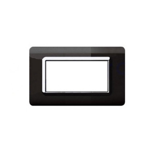 Placca Cornice TECNOPOLIMERO 44 Nero 4Mod AVE - 44PY04NAL