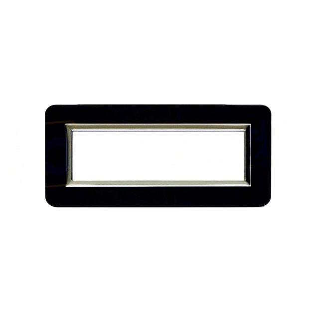Placca Cornice TECNOPOLIMERO 44 Nero 7Mod AVE - 44PY07NAL