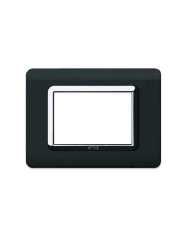 Placca Cornice TECNOPOLIMERO 44 Grigio Tekla Cornice Cromata 3Mod AVE - 44PY03GTKC