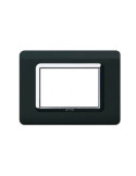 Placca Cornice TECNOPOLIMERO 44 Grigio Tekla Cornice Cromata 3Mod AVE - 44PY03GTKC