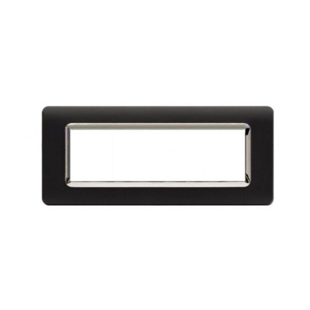 Placca Cornice TECNOPOLIMERO 44  Grigio Tekla Cornice Cromata 7Mod AVE - 44PY07GTKC