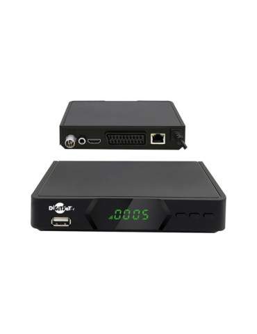 Ricevitore Digitale Terrestre Dtt Dvb T2 Decoder Hd Nero Digisat- ELCART - 55/45621-00