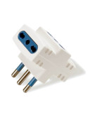 Adattatore Presa Triplo Serie Azzurra 3X2P + T 16A SCAME - 144.450