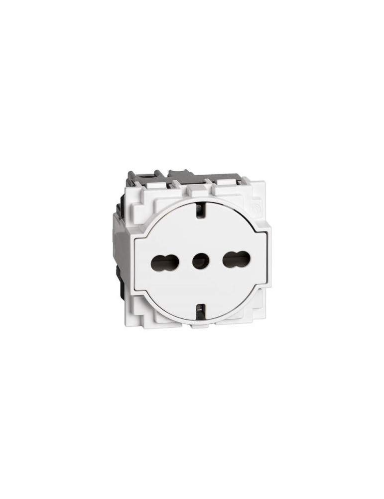 Presa Flat 16A Standard Tedesco Italiano Bianco Living Now BTICINO - KW4140A16F