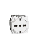 Presa Flat 16A Standard Tedesco Italiano Bianco Living Now BTICINO - KW4140A16F
