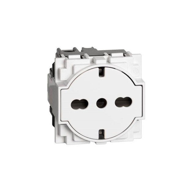 Presa Flat 16A Standard Tedesco Italiano Bianco Living Now BTICINO - KW4140A16F