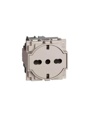 Presa Flat 16A Standard Tedesco Italiano Sabbia Living Now BTICINO - KM4140A16F