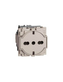 Presa Flat 16A Standard Tedesco Italiano Sabbia Living Now BTICINO - KM4140A16F